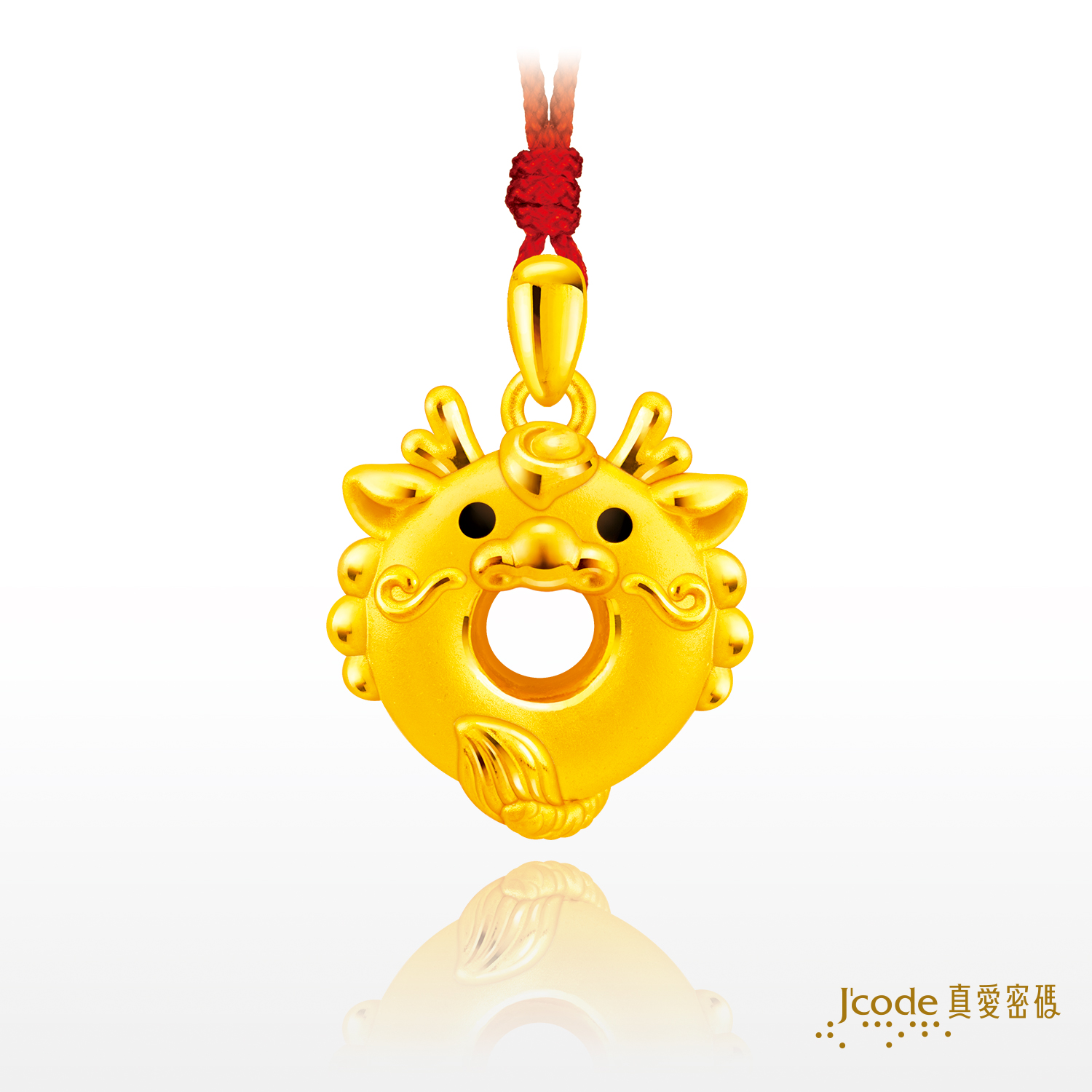 龍寶貝平安扣 - 黃金墜子